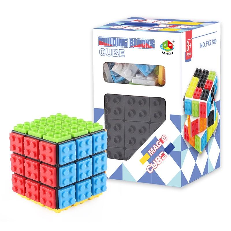 3x3 Brick Speed Cube met Bouwstenen, Mini Speelgoed Meegeleverd, Compatibel met Lego Kubus, Educatief Speelgoed