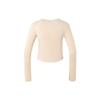 adidas Striped Letter Print Long-Sleeve Sport Tee Women Tops Rock-Sandstorm IX5645