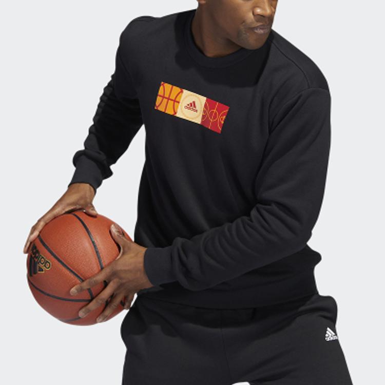 Adidas Year Of The Tiger Limited Edition Graphic Print Fleece Crew Neck Sweatshirt Men Tops Black HP1023