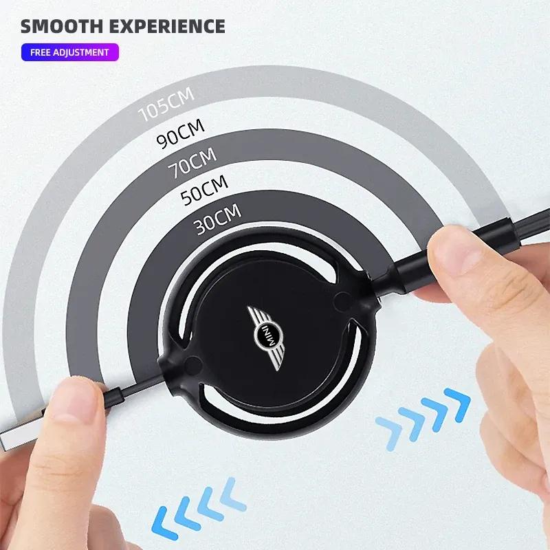 3 In 1 Telescopic One To Three Mobile Charging Cable Car Charging Cable For BMW Mini Cooper Countryman Clubman R55 R56 R60 F54