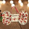 Christmas Dog Advent Calendar Wooden Dog Bone Pendant Calendar Door Plate Portable Home Hanging Decor Holiday Festival