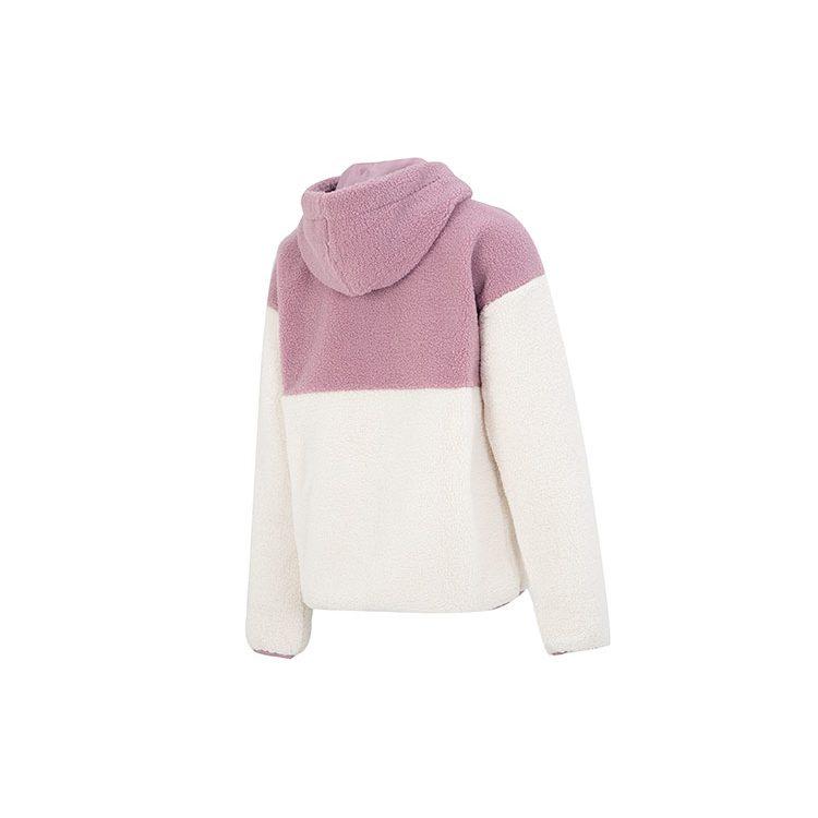 adidas Velvet Jackets Women's Pink Hooded Thickened And Fleece Lined HN0670