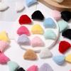 10Pcs Furry Kitten Ears Charm Sewing Plush Ears Appliques Assorted Color for Hair Accessories Clothing Embellishments