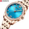 CURREN New Top Women's Watch Fashion Diamond Watches Small Light Thin Steel Band Fashion Waterproof Quartz Watches