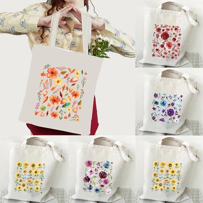 Vintage Rose Gänseblümchen Damen Mode Schultertasche Mode Wildblumenliebhaber Tragetasche Canvas Mode Damen Pendler Tragetasche