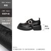 Studiolee washed round head British style thick-soled velvet loafer single shoes small leather shoes women