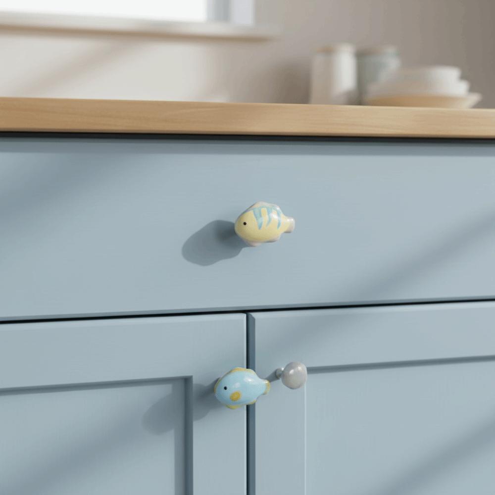 Ceramic Material Drawer Handle Cartoon Animal Ceramic Knob Furniture Handle  Furniture Door