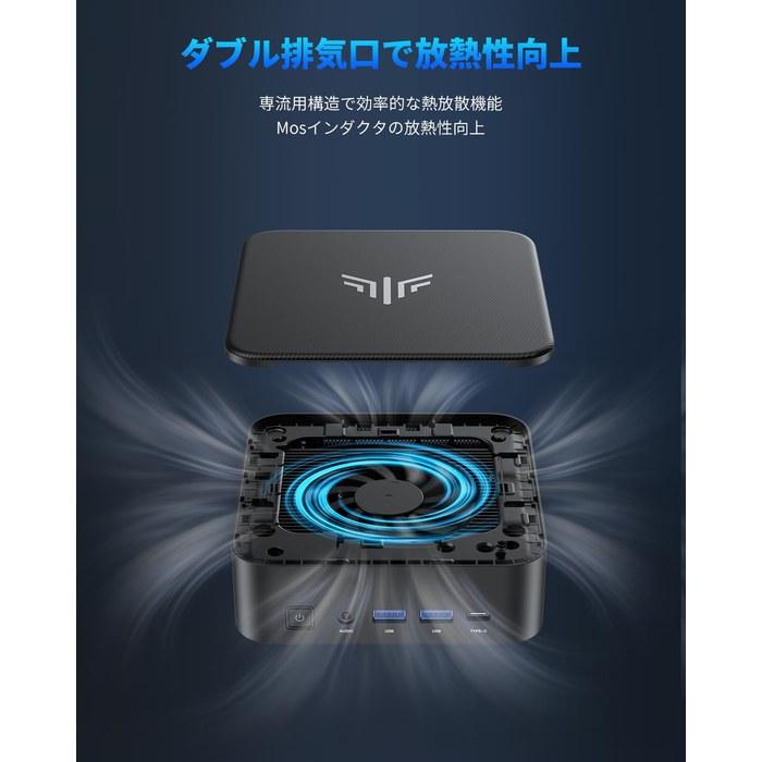 NiPoGi Mini PC Ryzen 5 7430U 16GB RAM 512GB SSD Windows 11 Pro E3B-7430U (32GB+512GB)
