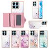 Applicable to Honor 90lite mobile phone case X6A electroplated marble pattern insert card bag Magic 5 Pro anti-drop