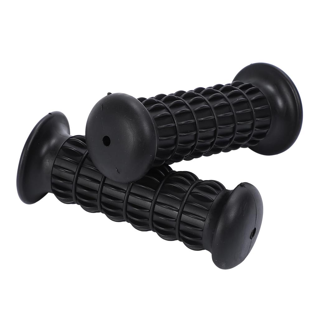 nakira Motorcycle Grip Moped Handle 1 inch 25.4 mm Left and Right Set Rubber G Type (Black)