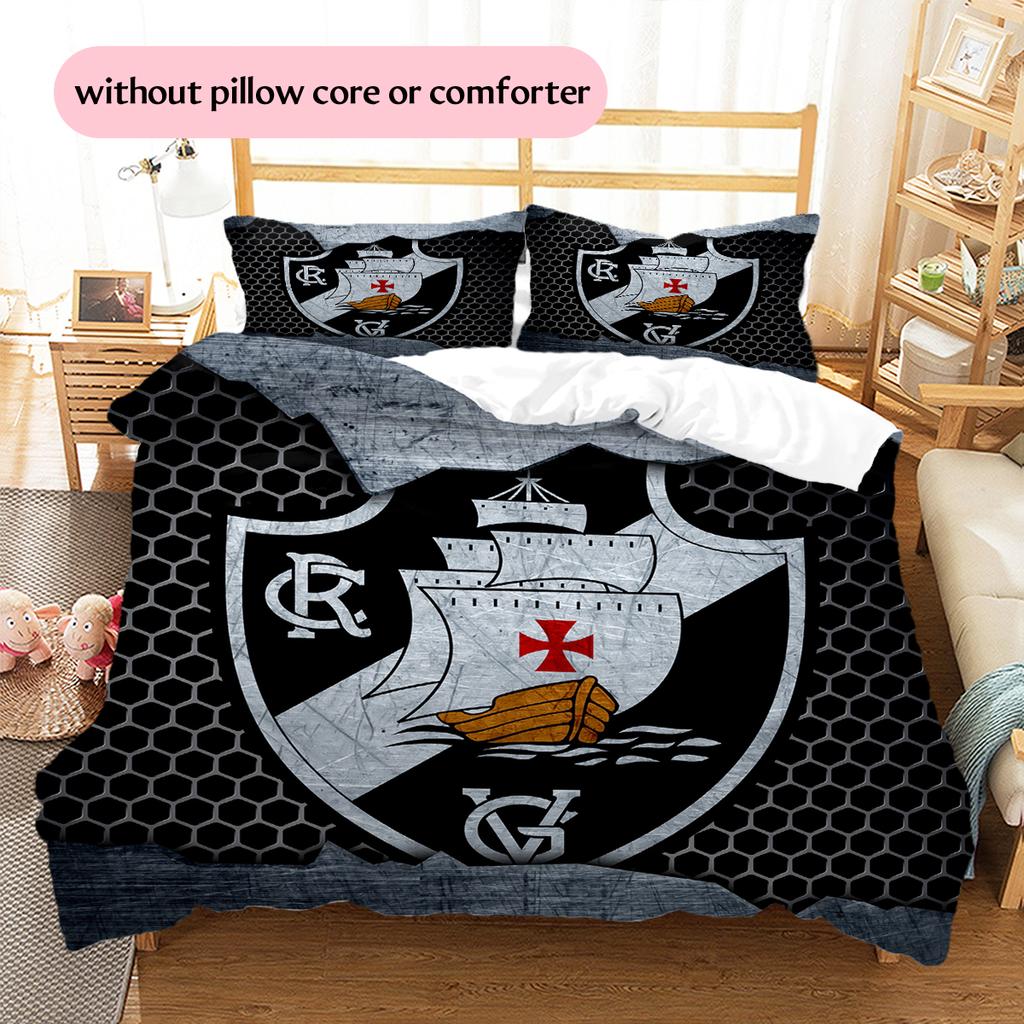 CR Vasco da Gama Pattern Bedding Home Decoration Birthday Gift (1 * duvet cover + 2 * pillowcase, without core)