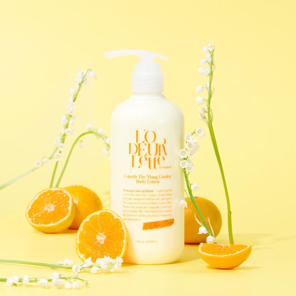 Lauderette in England Color Fit The Ylang Garden Body Lotion Citrus Floral Fragrance, 500ml, 2 units