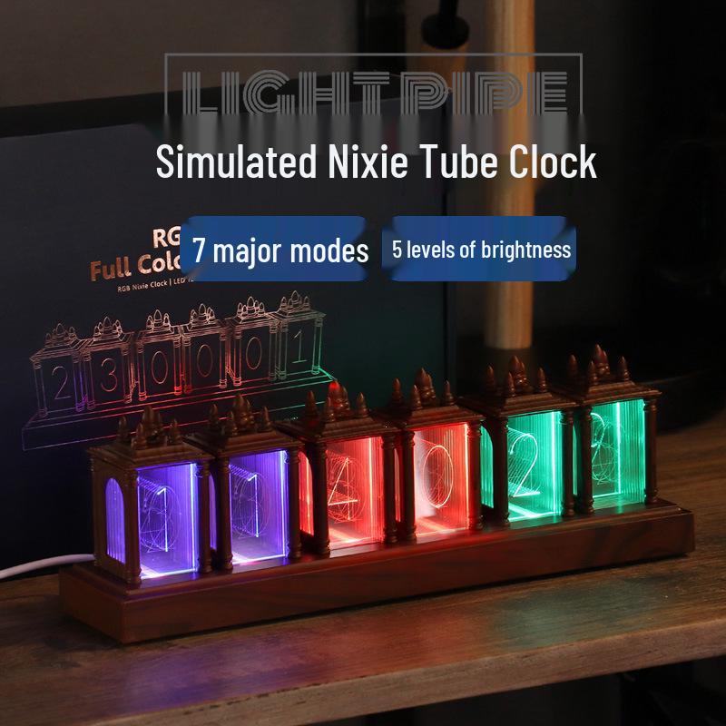 קישוט שולחני Esports עם שפופרת ניקסי RGB: ערכת DIY לשעון רטרו זוהר