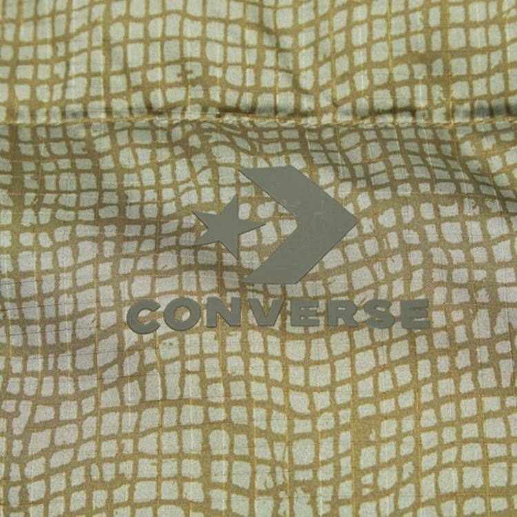Converse Mid-length Printed Down Puffer Jacket Asia Sizing 'Metallic Green' Men's 10007262-A01