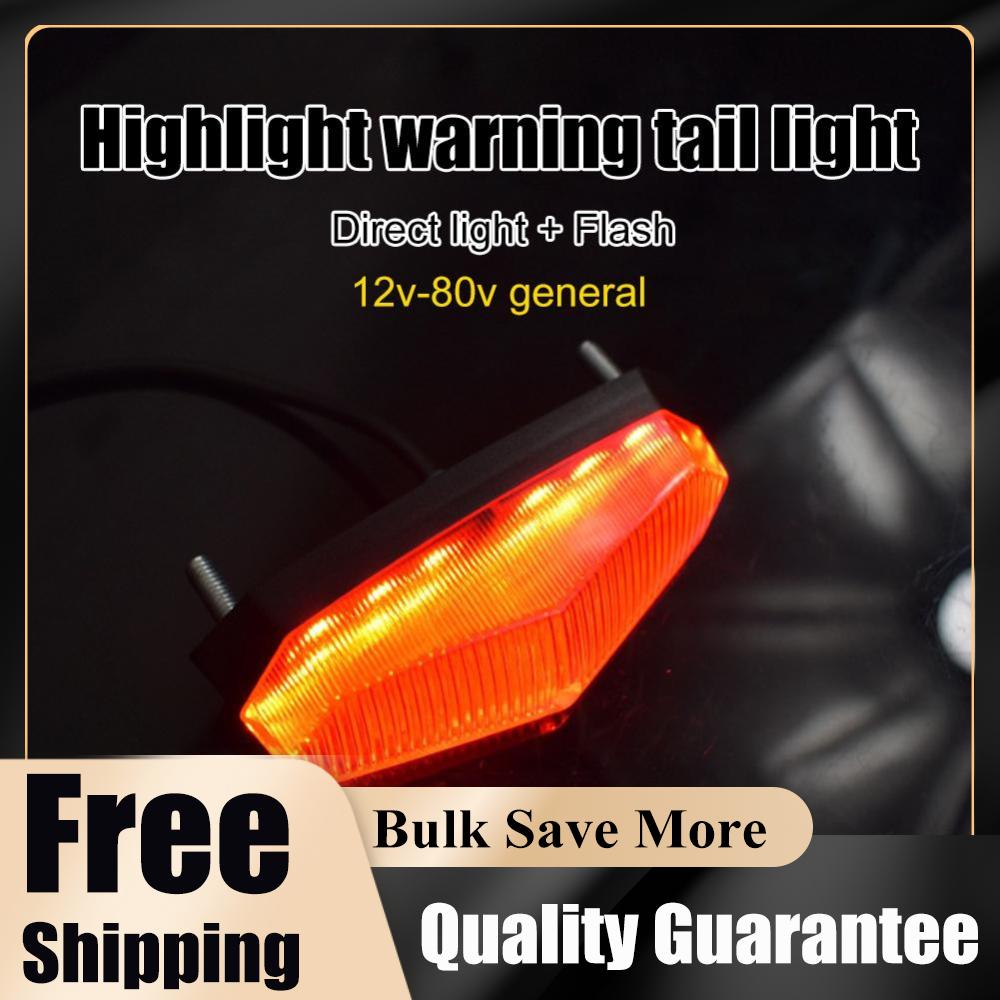 Electric Bicycle Rear Lamp LED Safety Warning Ebike Taillights Cycling Accessory