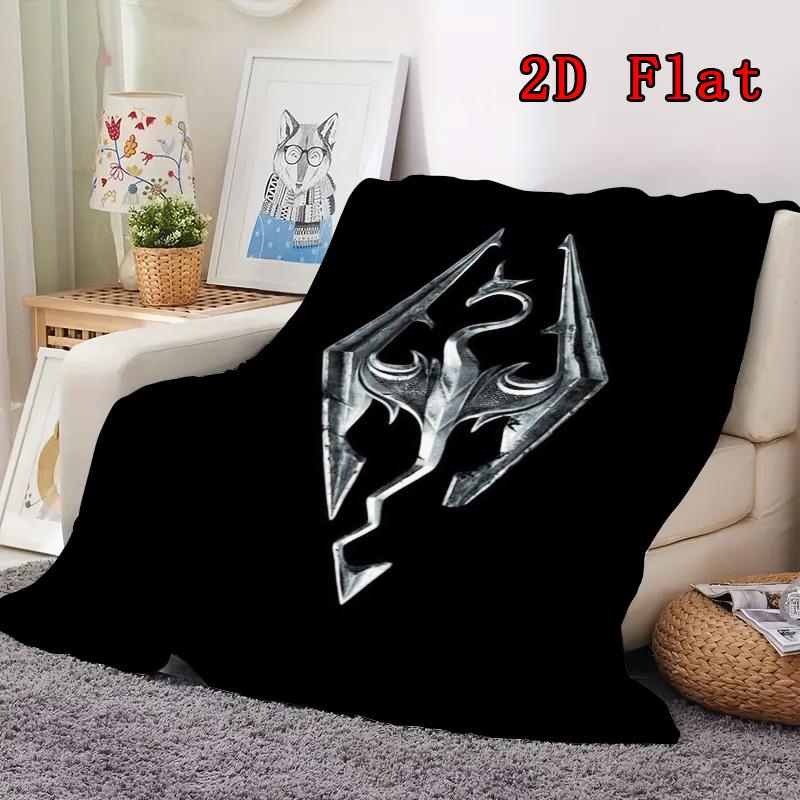 The Elder Scrolls 2D Flat Pattern Flannel Blanket High quality All Seasons Warmth and Comfort Perfect for Christmas Gifts.PMT0914076