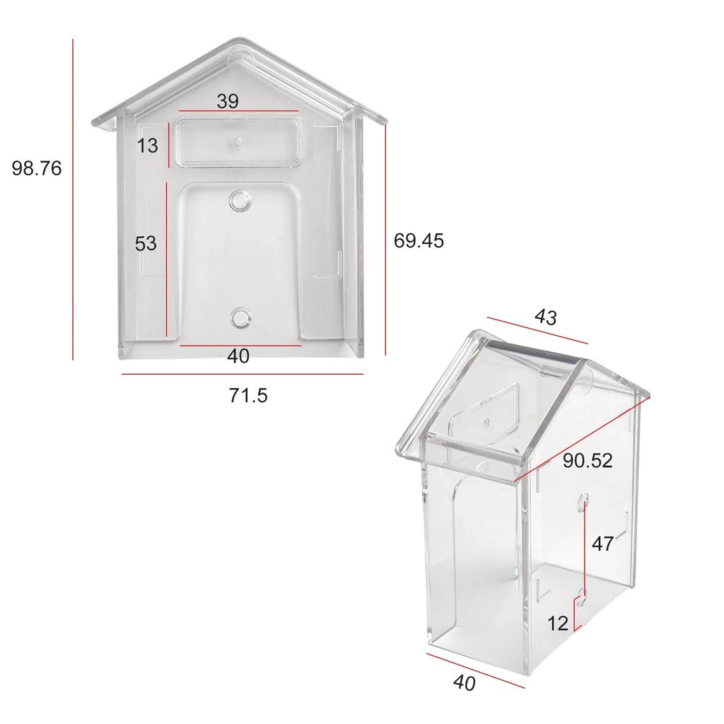 Doorbell Waterproof Cover Outdoor Doorbell Waterproof Shell Transparent Wireless Doorbell Rain Cover Protective Box