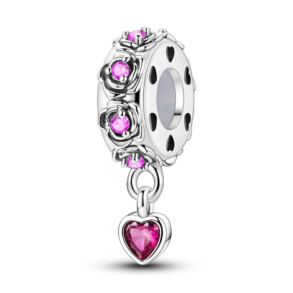 Copper Plated Newest Magic Cube Valentines Day Rose Charm Bead Charms Bead Charms Compatible With Authentic Bangle Bracelets Pendants Charm Fine Jewe