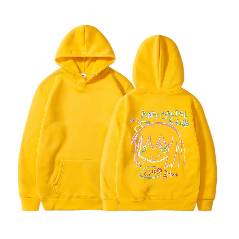 The Rock Printing Gotoh Hitori Hoodies Men Women Casual Personality Long Sleeve Cartoon Hoodies