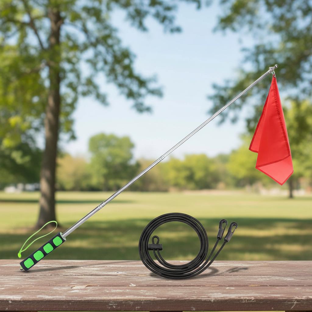 Horse Training Flag Tour Guide Flagpole High Visibility Convenient Equipment Elastic Rope Versatile