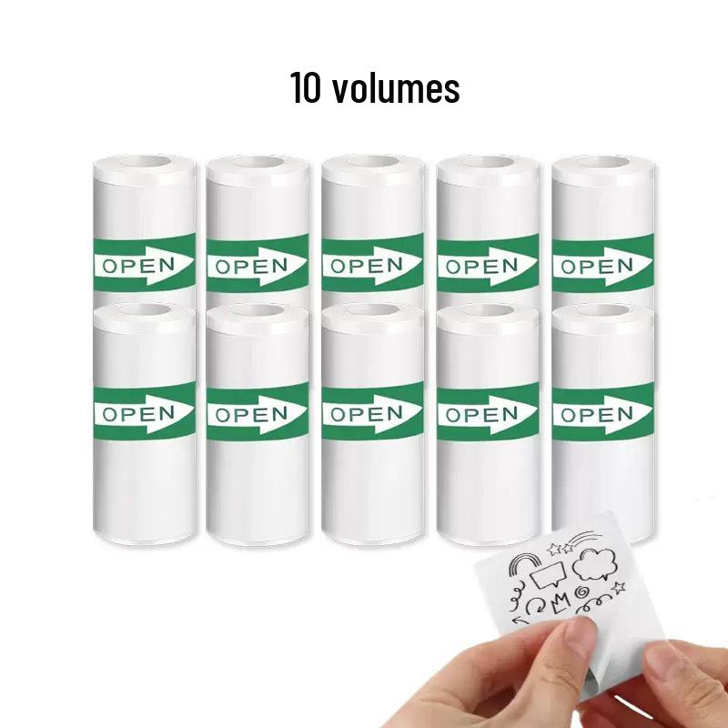 

Meow Meow White 57×25 Self-Adhesive Thermal Label Paper - Three-Proof Continuous Print Stickers