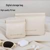 Portable Lipstick Pouch with In-Ear Earphones and Retractable Charger Cable