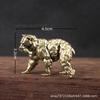 Solid Holding Fish Desktop Ornament Brass Dominant Polar Tea Pet Antique Copper Bear Ruling The World