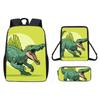 Dinosaur Print Animal Children School Backpack With Durable Material Oxford