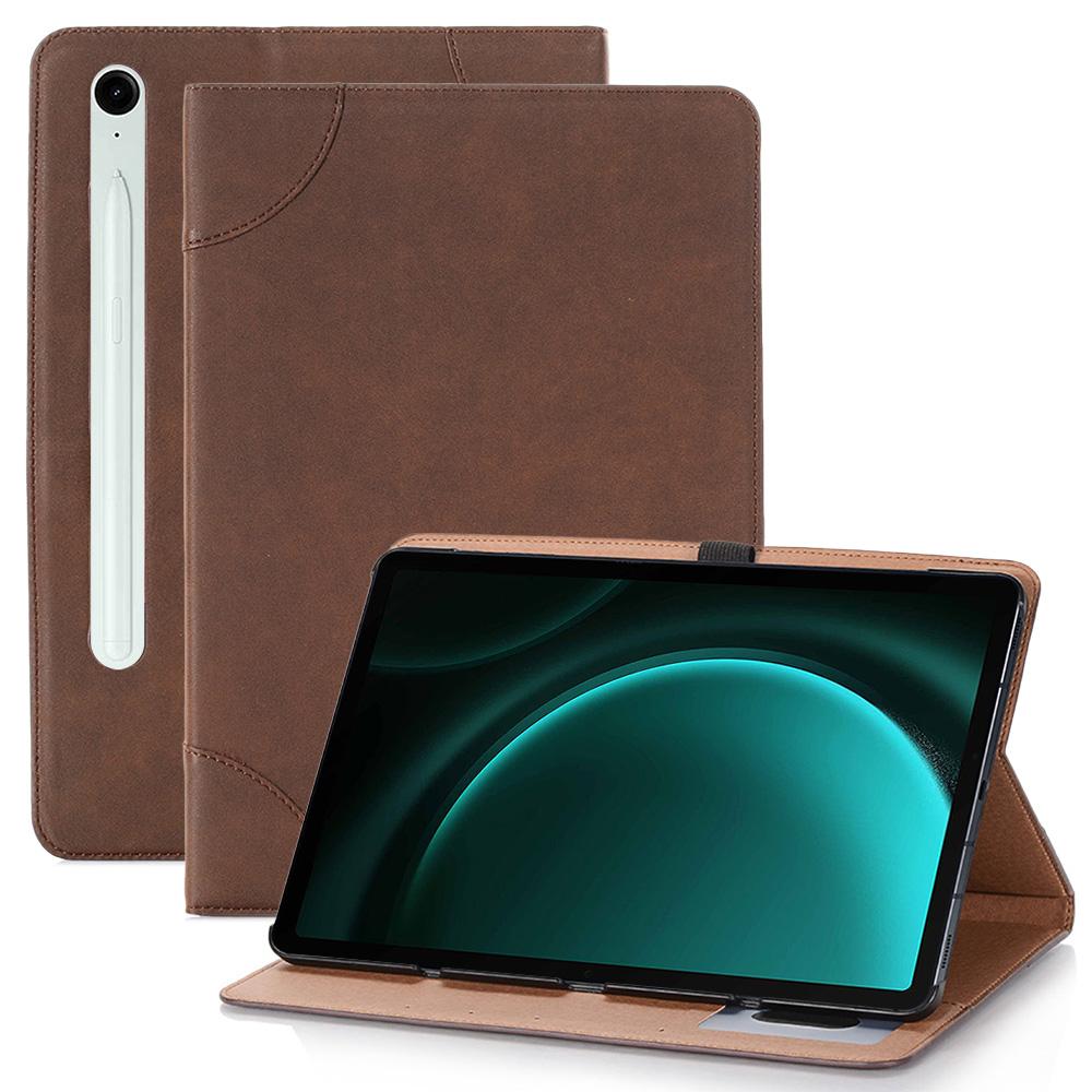 For Samsung Galaxy Tab S10 FE/S9 FE Tablet Case Cross Texture Card Slots PU Leather Flip Cover