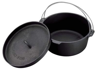 UG-3046 Camping Barbecue Dutch Oven Iron Casting 25cm No Seasoning Required