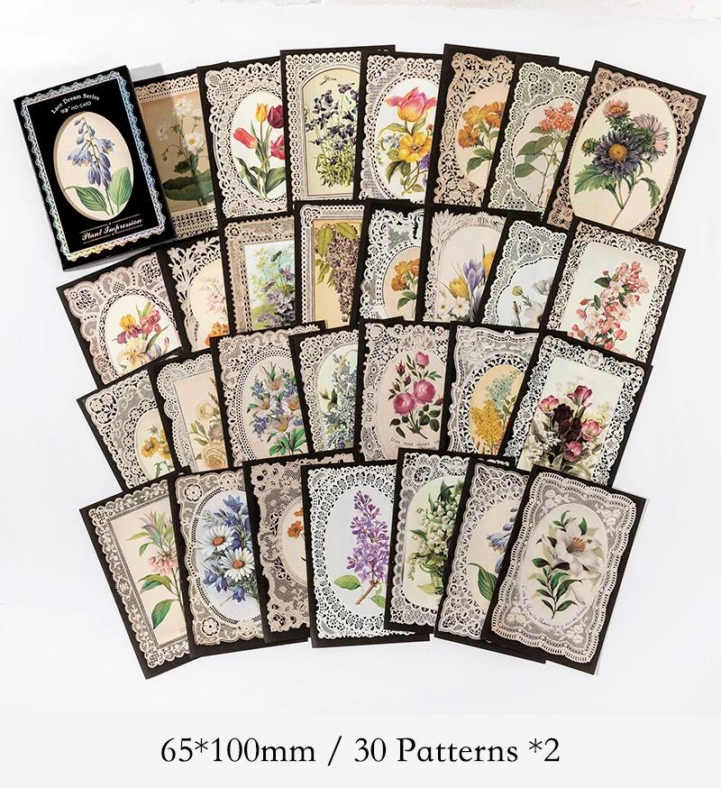 60pcs/pack Vintage Scrapbooking Supplies Materials Paper Decor Junk Journal School Diary Marking Stationery Memo Paper