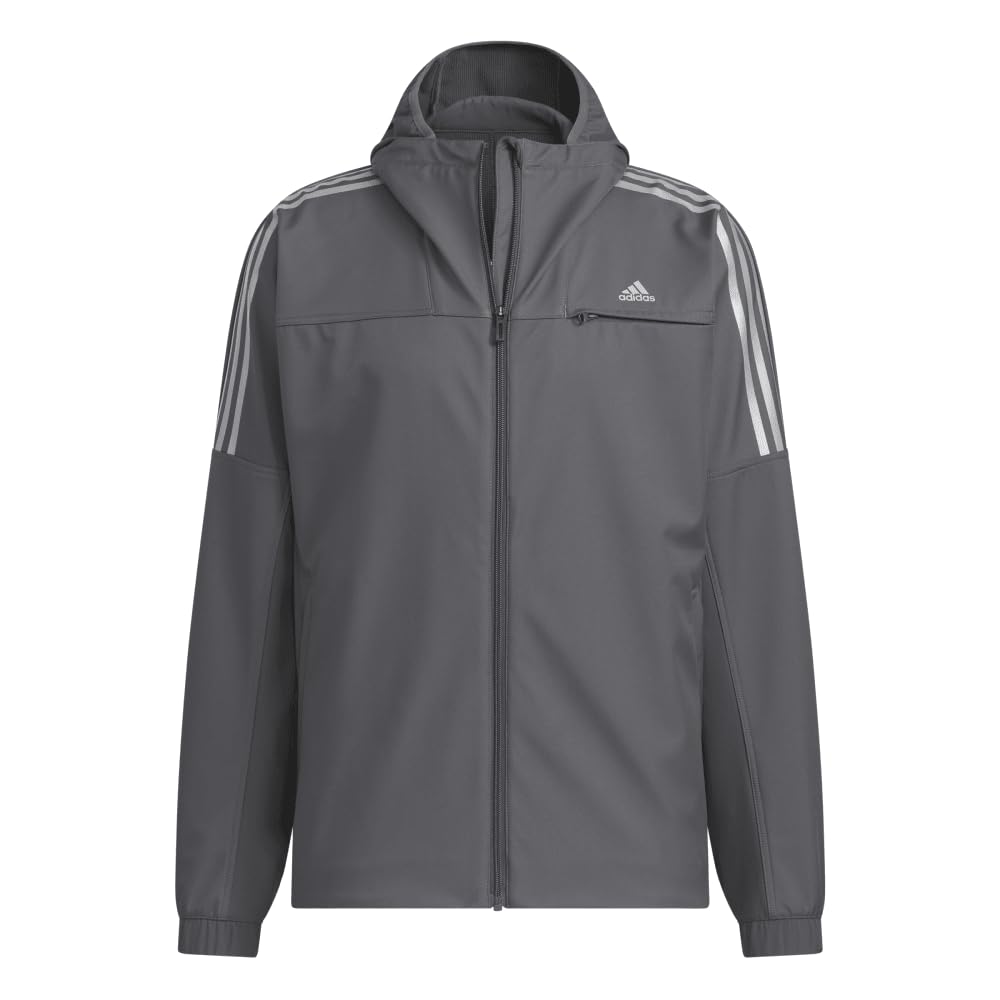 Adidas KWX72 Gray Six Wind Size L Men's (JG8517) Water-Repellent Jacket, Must-Have,