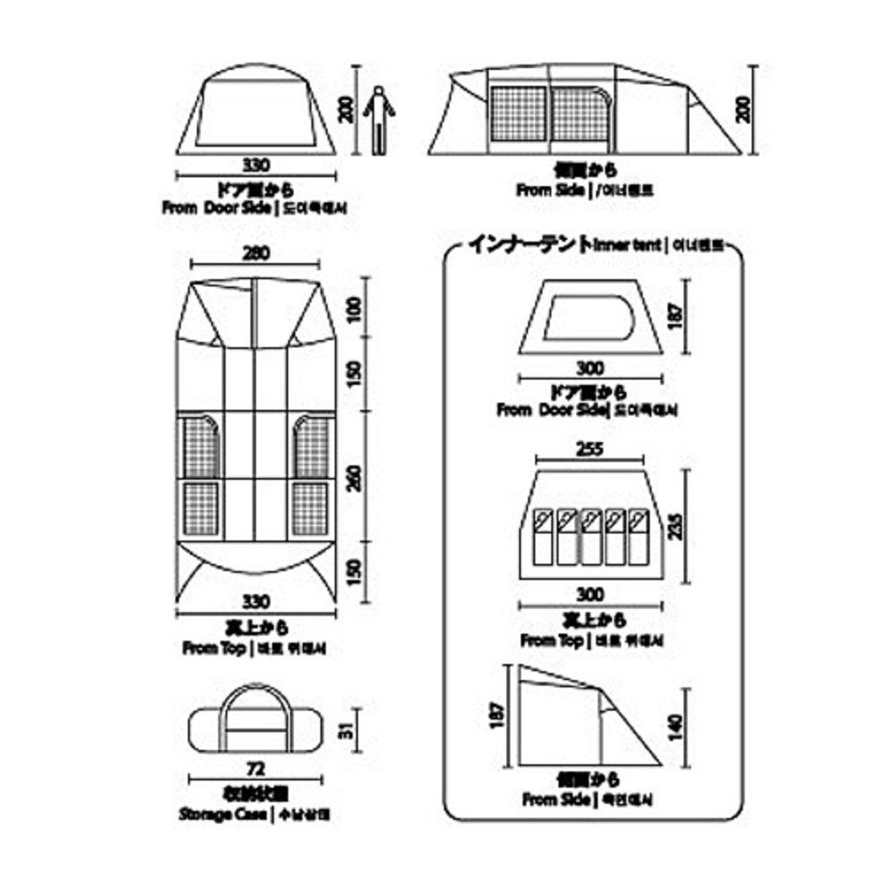 COLEMAN Tent IL Tunnel 2 Room House LDX Denim 2000032597