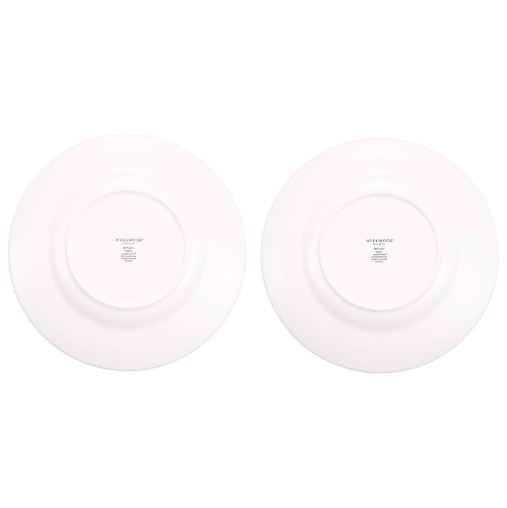 [Wedgwood Official Gift Wrapping] Festivity Pair Plates, 21cm, Ivory & Blue, Tableware, Christmas Gift, Wedding Gift, Housewarming Gift, aW1054018, Ge