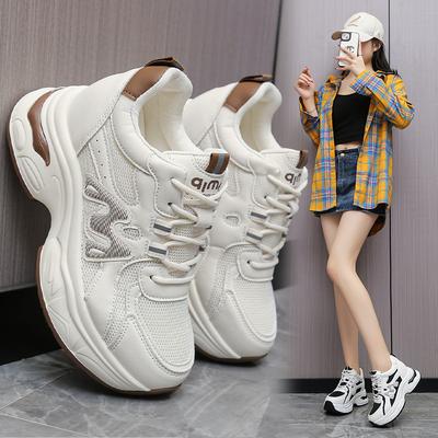 Thick-soled Dad Shoes for Women In Spring and Autumn 2025 New Small Soft-soled Versatile Thick-soled Breathable Sports and Leisure Shoes for Women