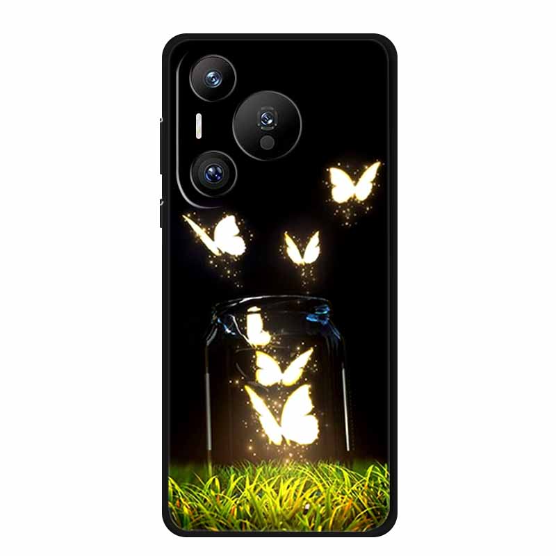 For Huawei Pura 70 Pro Case Pura70 Pro Plus Coque Black Silicone Soft Back Cover For Huawei Pura 70 Ultra Phone Case Funda Shell