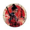 Metal Wall Art Tin Sign Japanese Kimono Round 2D Art Design 20cm
