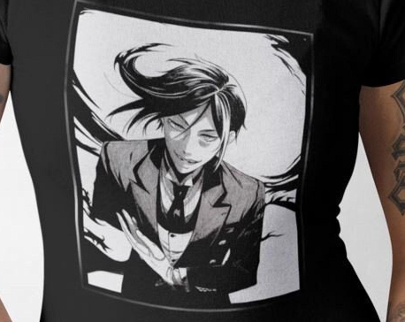 Unisex, Black Butler Shirt, Sebastian T-Shirt, Kuroshitsuji, Toboso Yana, Sebastian, Japanese, Anime Gift, Vintage, Grunge, Gothic 3XL
