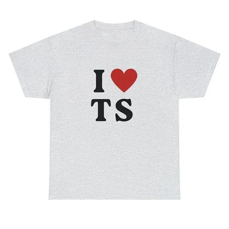 Yk Aesthetic Summer Tshirt Vintage Women Tshirts Kawaii I Love TS Aesthetic Clothes Fashion Harajuku Funny Text Print Tops