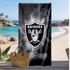 Las Vegas Raiders Custom Beach Towel, Print Your Name Text Lightweight Absorbent Towel for Swimming Travel
