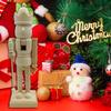 Wooden Nutcracker Unpainted Paint Your Own Nutcracker Figures Wood Nutcracker Unfinished with Paint Kit for Kids Adults All Ages