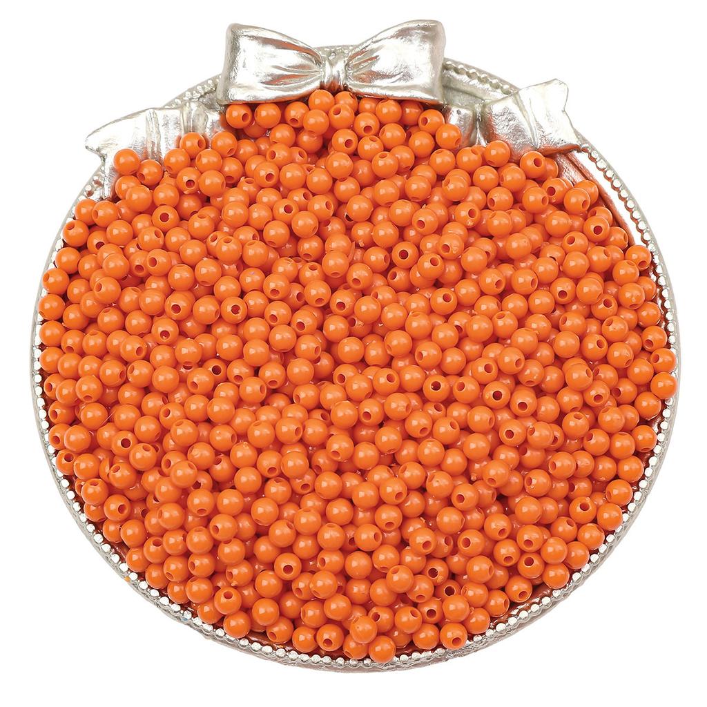 Ručně vyráběný náramek Korálky 3/4mm Akrylové Plné barvy Kulaté korálky Korálky Ručně vyráběné DIY Ruční korálkový náramek Volné korálky Šperkařské doplňky