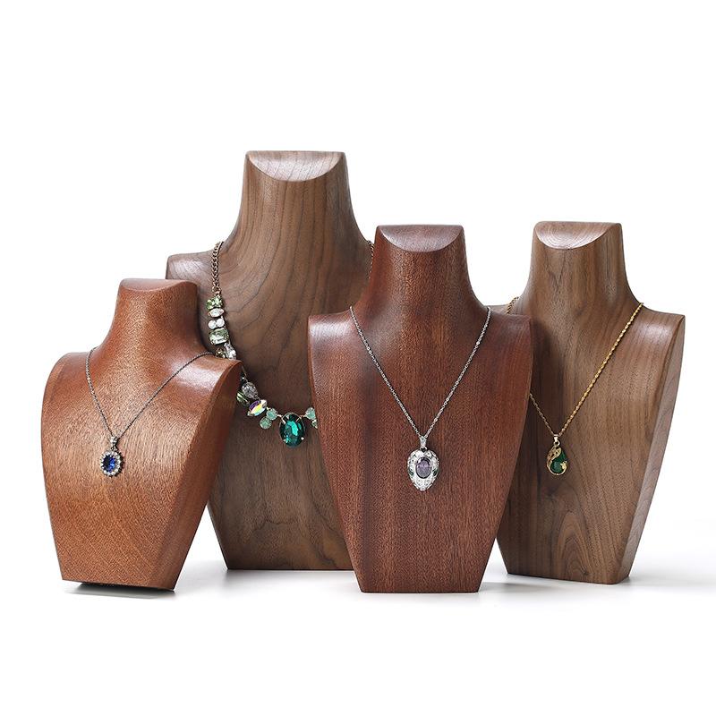 Wooden Model Jewelry Rack Jeweler Necklaces Displays Dedicated Holder Necklace Counter Display Shelf Jewellery Storage Stand
