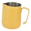 Milk Frothing Pitcher Thickened Frother Cup 450ml with Pointed Spout for Coffee Machine CafeYellow