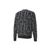 Puma Luxe Aop Crew Neck Knit Sweatshirt Men Tops Black 530305-01