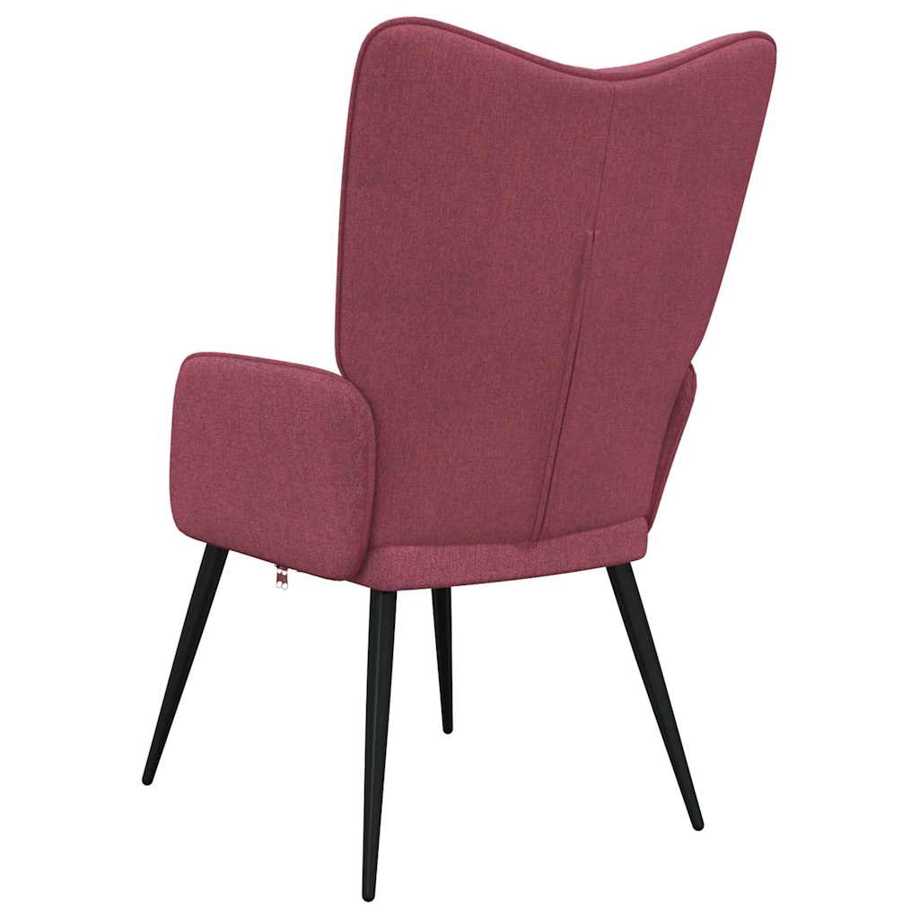 Relax Chair Burgundy Fabric