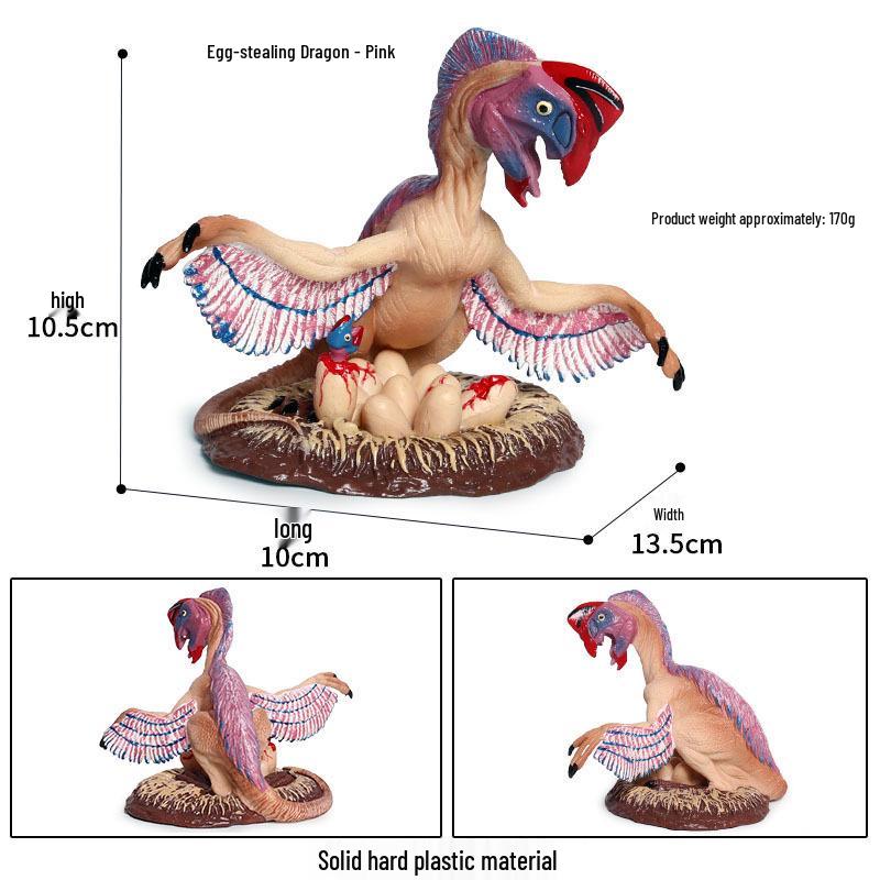 Jurassic Dinosaur Toys: Oviraptor Egg Thief Model for Kids