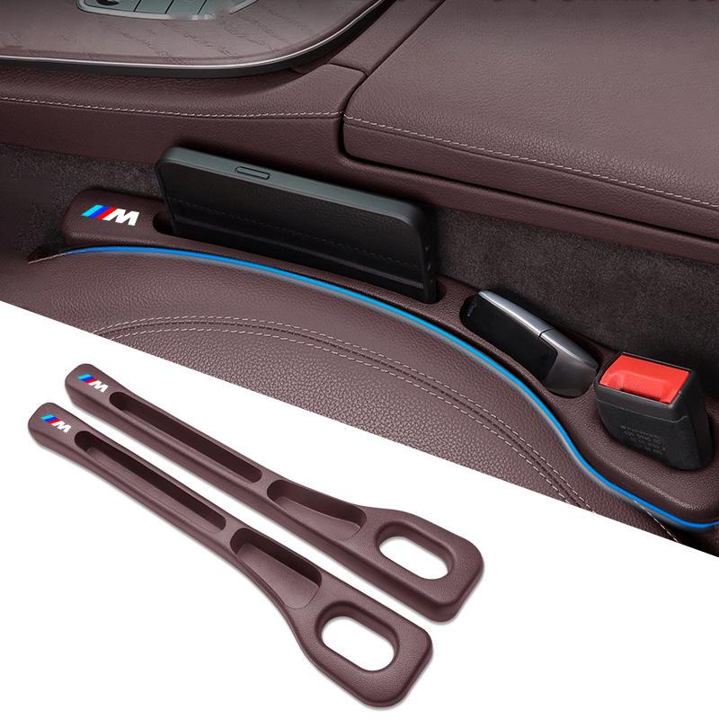 DHCD8 2pcs Car Seat Gap Storage Box Cup Holder Seat Crevice Side Organizer For BMW M E90 E60 E46 E39 F30 F10 E87 X3 X4 X5 X1 G30 G20