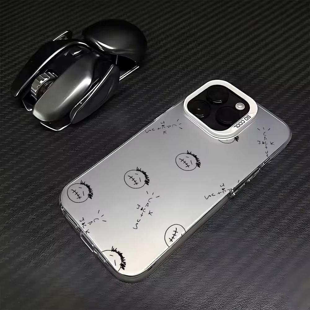 Custodia Lussuosa Travis Scott Cactus Jack per Telefono per iPhone 16 15 14 13 12 11 Pro Max Caramella Opaca Antiurto Cover Posteriore Custodia Funda
