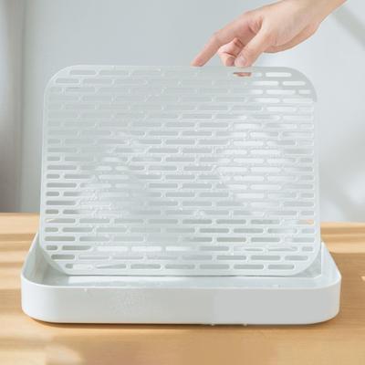 1 Set Abtropfschale, doppelschichtiges Abtropftablett, langlebiges Tee-Serviertablett, robustes Geschirr-Trockengestell für die Küche zu Hause